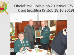 Obeležitev jubileja ob 20 letnici OZVVS Kranj